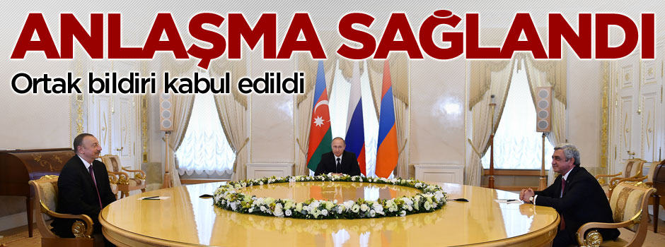 Tarihi buluşma! Aliyev, Putin, Sarkisyan görüşmesi başladı