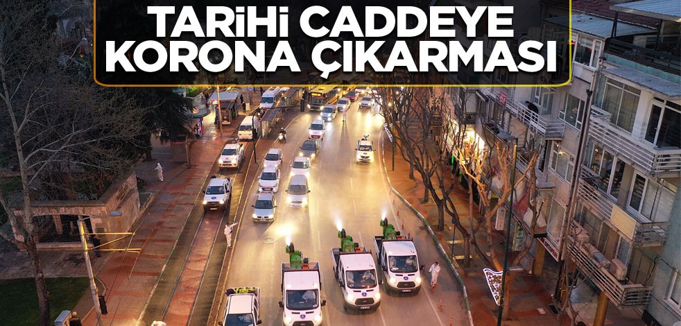 Tarihi caddeye korona çıkarması
