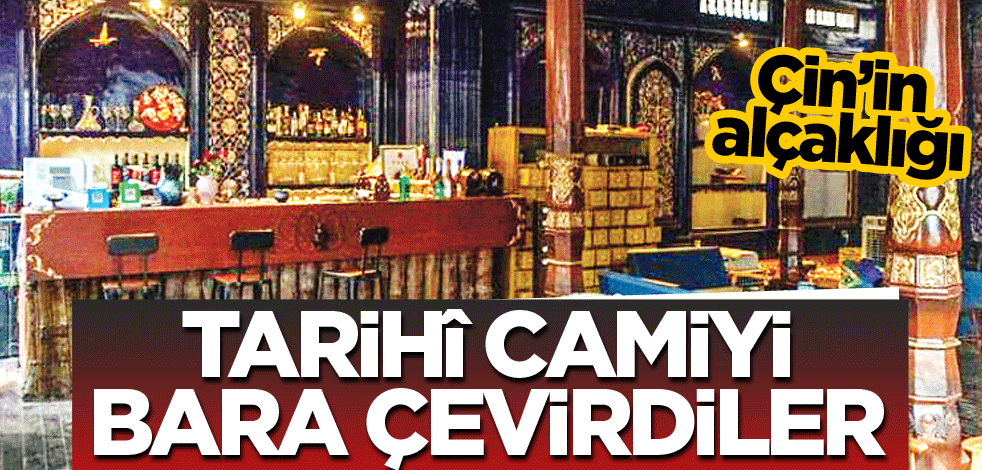 Tarihî camiyi bara çevirdiler
