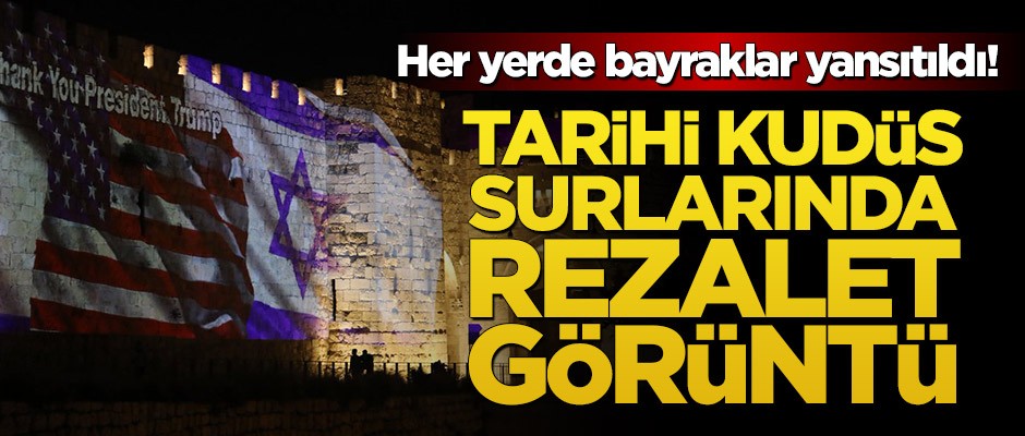 Tarihi Kudüs surlarında rezalet görüntü!