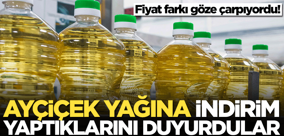 Tarım Kredi Kooperatifi ayçiçek yağına indirim yapıldığını duyurdu