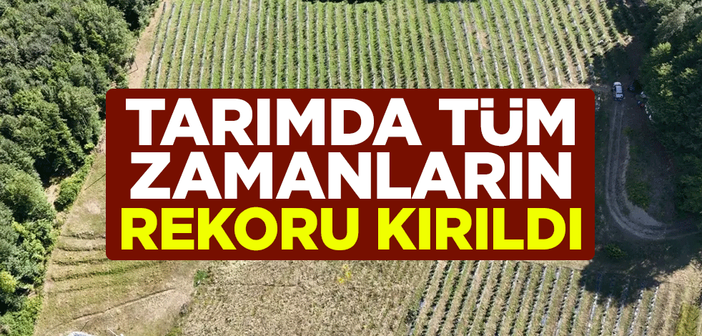 Tarımda tüm zamanların rekoru kırıldı