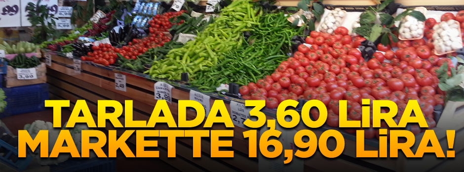 Tarlada 3,60 lira, markette 16,90 lira!