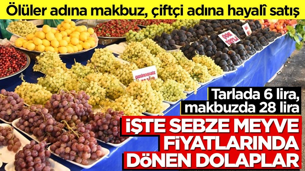 Tarlada 6 lira, makbuzda 28 lira! İşte sebze meyve fiyatlarında dönen dolaplar