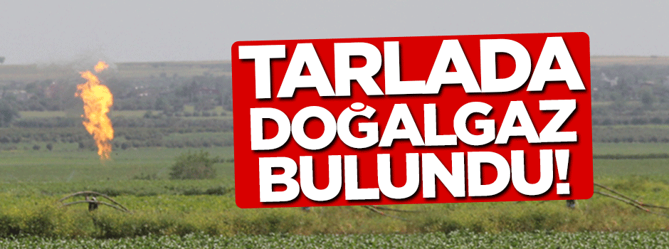 Tarlada doğalgaz bulundu!