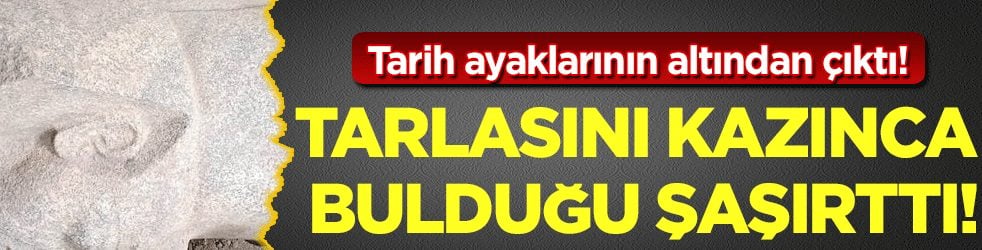 Tarlasını kazınca hayatını şokunu yaşadı! Tarihi keşfe tanıklık etti.