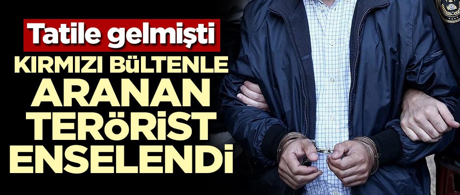 Tatile gelmişti! Kırmızı bültenle aranan terörist enselendi