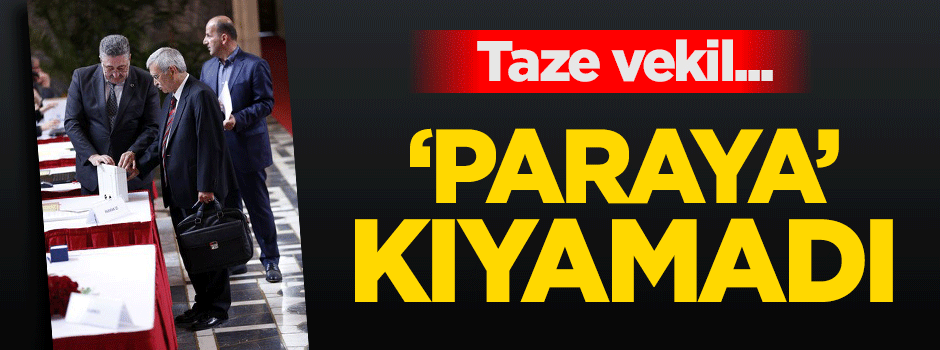 Taze vekil 90 liralık meclis rozetini almadı
