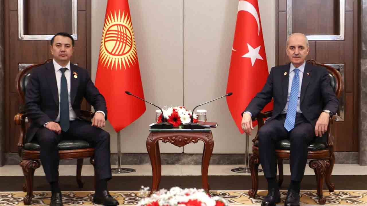 TBMM Başkanı Kurtulmuş, Kırgızistan Jogorku Keneş Başkanı Mamataliyev ile görüştü