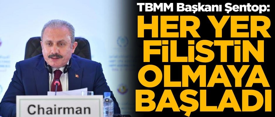 TBMM Başkanı Mustafa Şentop: Her yer Filistin olmaya başladı
