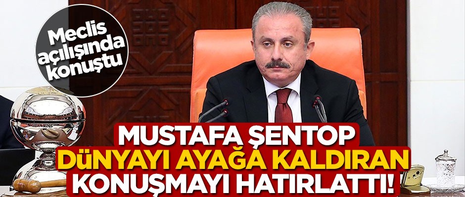 TBMM Başkanı Mustafa Şentop, Erdoğan'ın BM konuşmasını hatırlattı