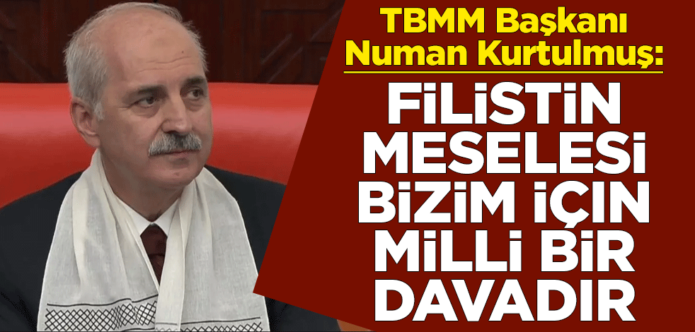 TBMM Başkanı Numan Kurtulmuş: Filistin meselesi bizim için milli bir davadır
