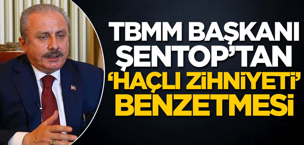 TBMM Başkanı Şentop'tan 'Haçlı zihniyeti' benzetmesi