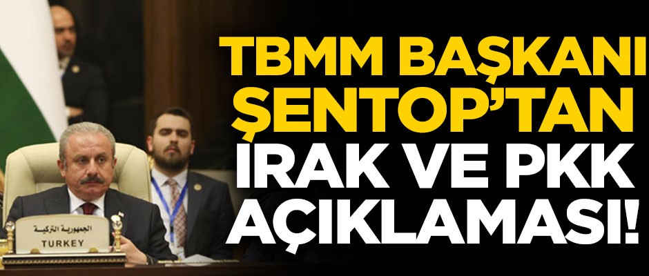 TBMM Başkanı Şentop'tan Irak ve PKK açıklaması!