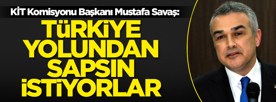 TBMM KİT Komisyonu Başkanı Mustafa Savaş: Türkiye yolundan sapsın istiyorlar
