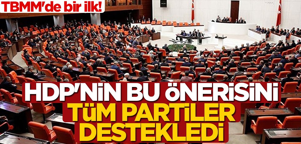 TBMM'de bir ilk! HDP'nin bu önerisini tüm partiler destekledi