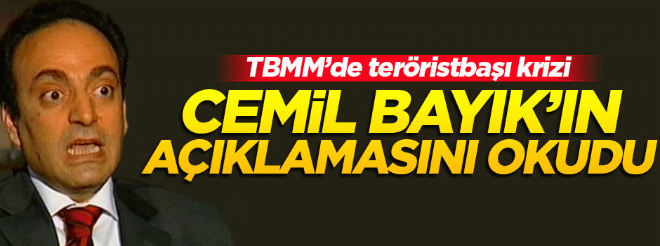 TBMM'de "Cemil Bayık" gerilimi