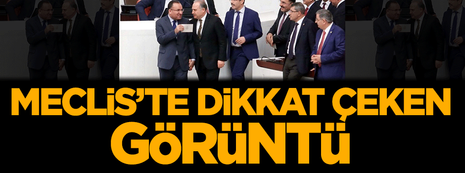 TBMM'de dikkat çeken görüntü