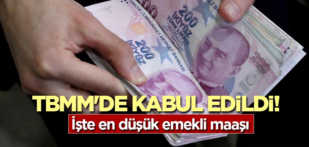 TBMM'de kabul edildi! İşte en düşük emekli maaşı