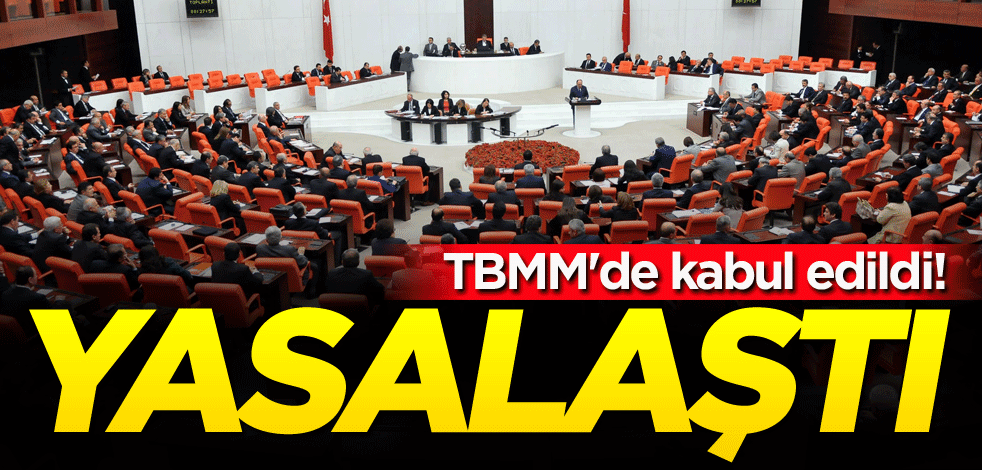 TBMM'de kabul edildi! Yasalaştı