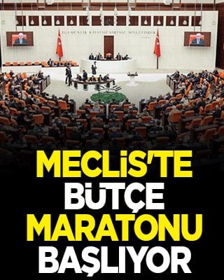 TBMM'de bütçe maratonu başlıyor
