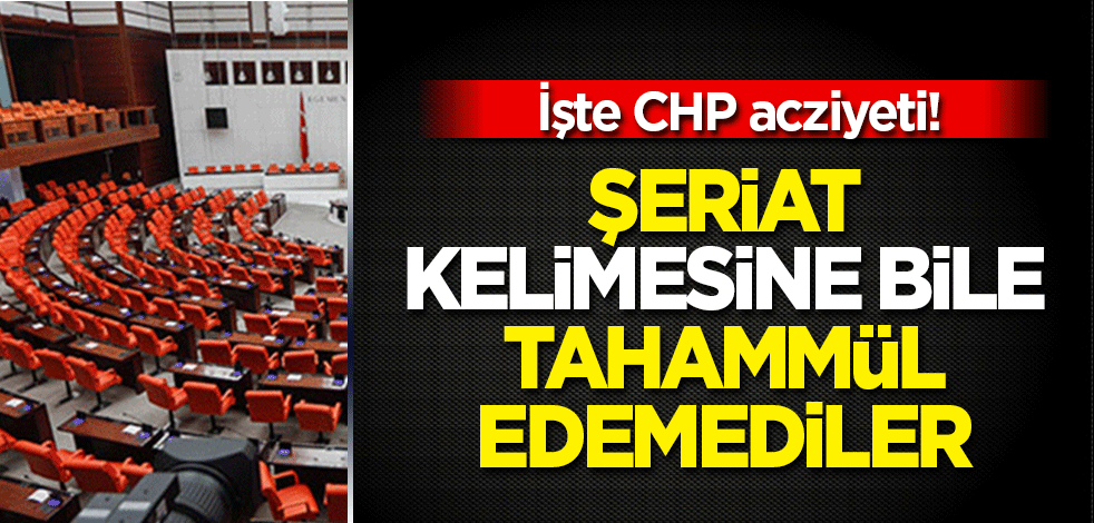 TBMM'de 'Şeriat'ın kelimesine bile tahammül edemediler