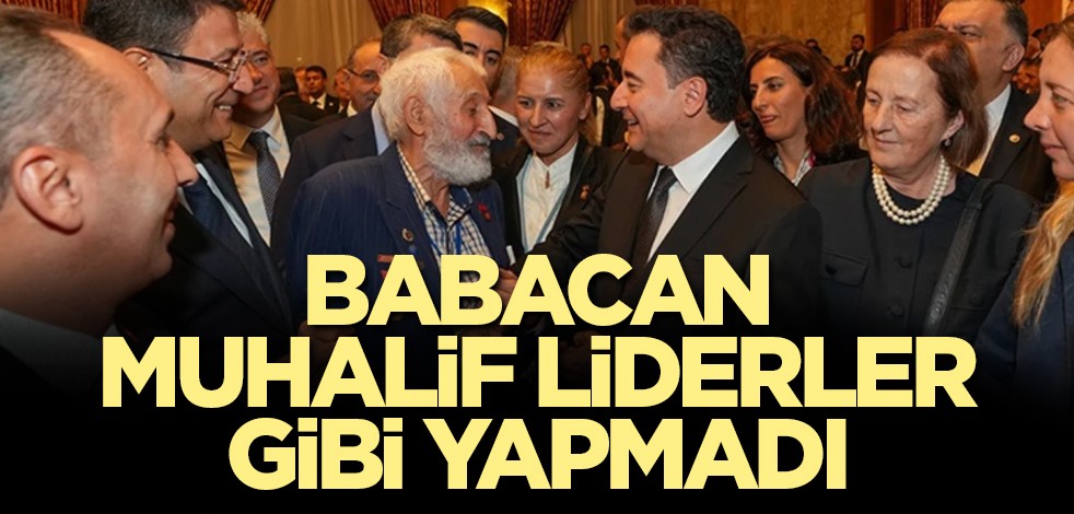 TBMM'nin açılış resepsiyonuna muhalefet liderlerinden bir tek Babacan katıldı