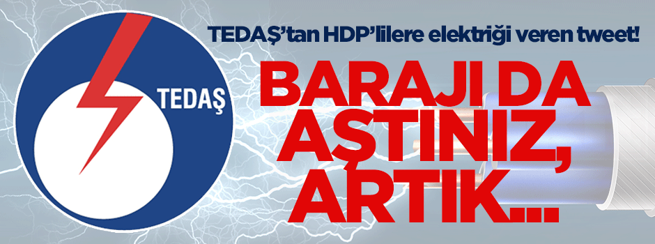 TEDAŞ'tan HDP'lilere: Barajı aştınız artık faturaları ödeyin