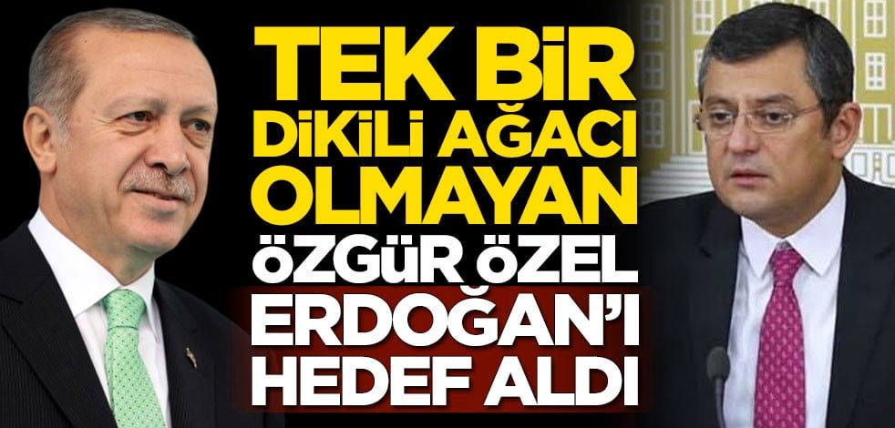Tek bir dikili ağacı olmayan Özgür Özel, Erdoğan'ı hedef aldı