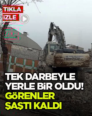 Tek darbeyle yerle bir oldu! Görenler şaştı kaldı