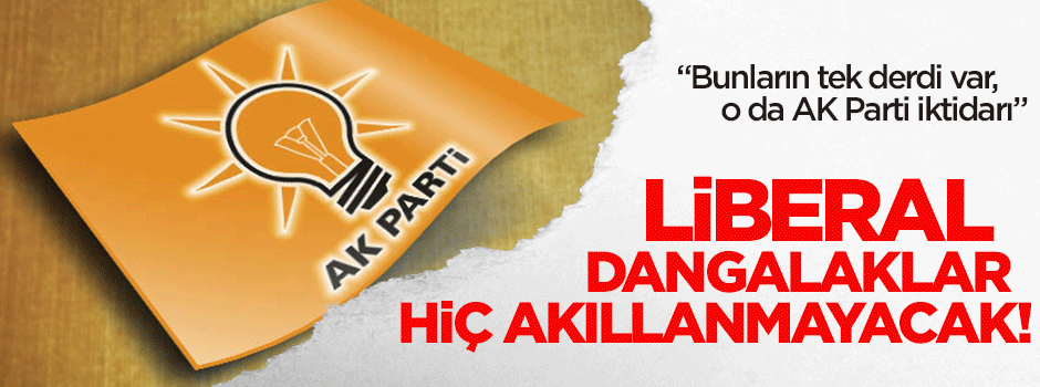 Tek dertleri AK Parti.. Liberal dangalaklar hiç akıllanmayacak!
