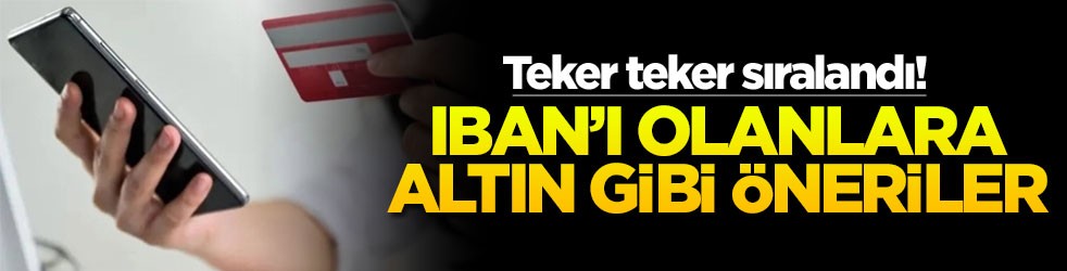 Teker teker sıralandı! IBAN’I olanlara altın gibi öneriler