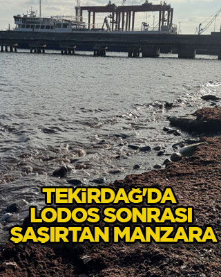 Tekirdağ'da lodos sonrası şaşırtan manzara
