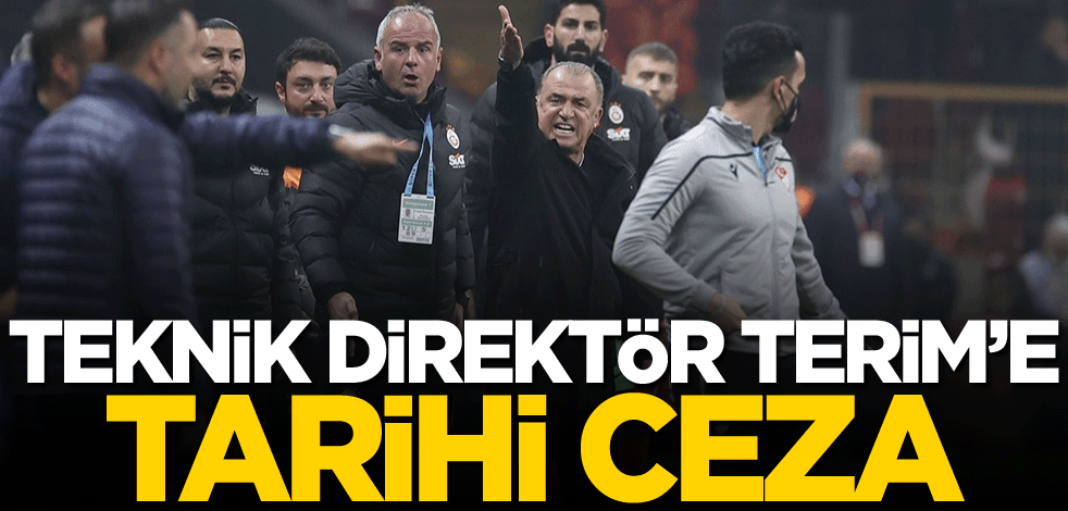 Teknik Direktör Fatih Terim'e tarihi ceza