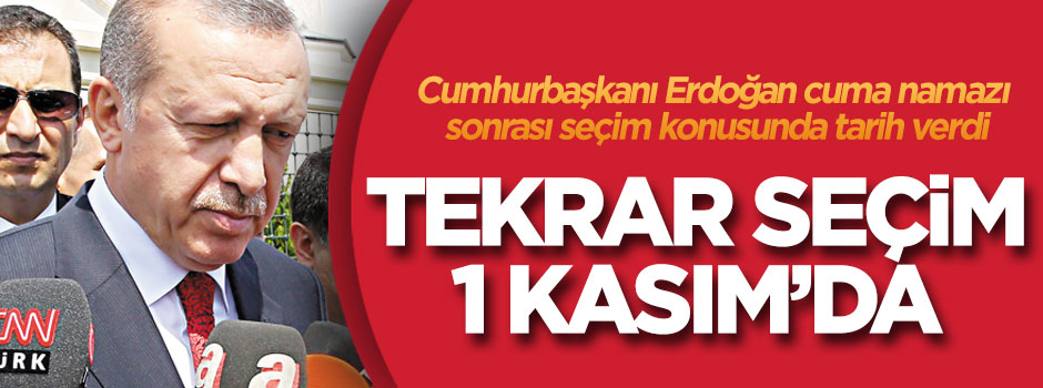 Tekrar seçim 1 Kasım’da