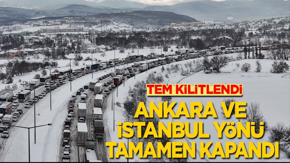 TEM’de trafik durdu: Ankara ve İstanbul yönü tamamen kapandı