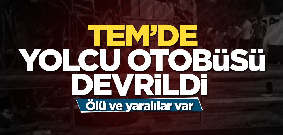 TEM’de yolcu otobüsü kaza yaptı! Ölü ve yaralılar var