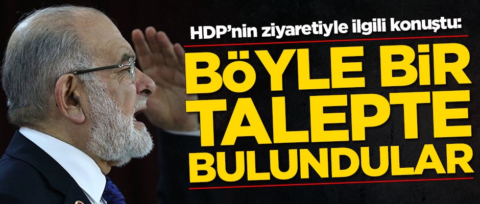 Temel Karamollaoğlu HDP ziyaretiyle ilgili konuştu: Böyle bir talepte bulundular