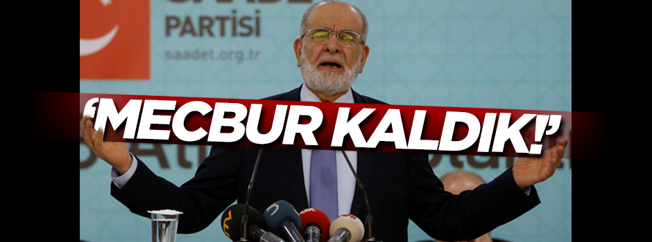 Temel Karamollaoğlu: Mecbur kaldık