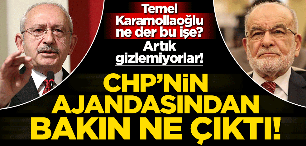 Temel Karamollaoğlu ne der bu işe? Artık gizlemiyorlar! CHP’nin ajandasından bakın ne çıktı