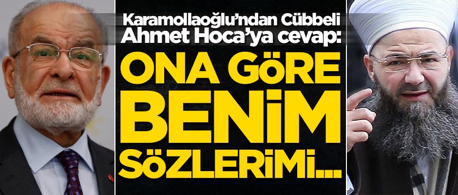 Temel Karamollaoğlu'ndan Cübbeli Ahmet Hoca'ya cevap!