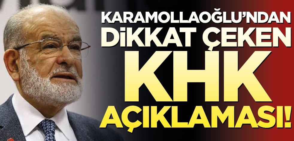 Temel Karamollaoğlu'ndan dikkat çeken KHK açıklaması!