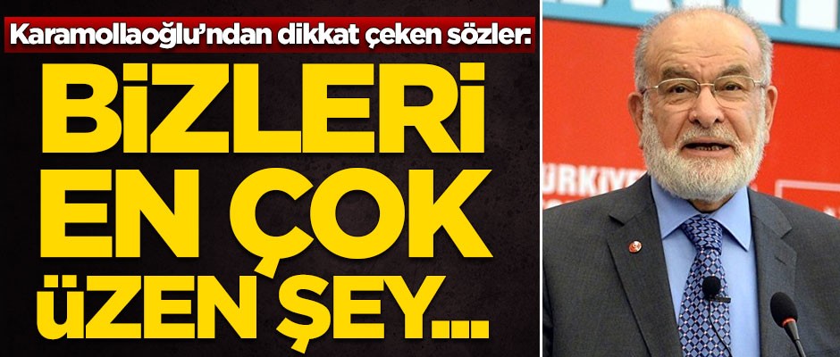 Temel Karamollaoğlu'ndan dikkat çeken sözler: Bizleri en çok üzen şey...