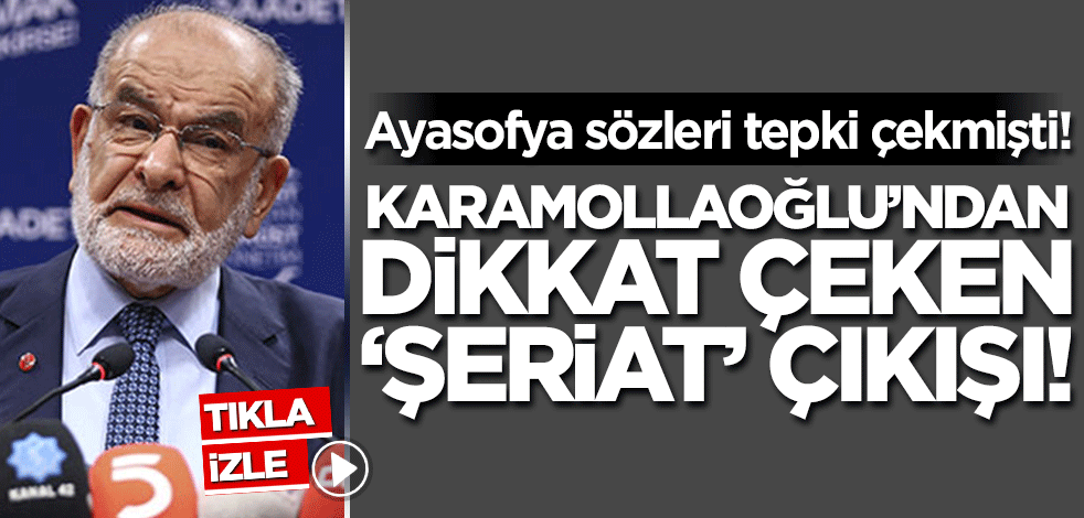 Temel Karamollaoğlu'ndan şeriat çıkışı! 'İslami hükümlerin uygulanmasını isteriz'