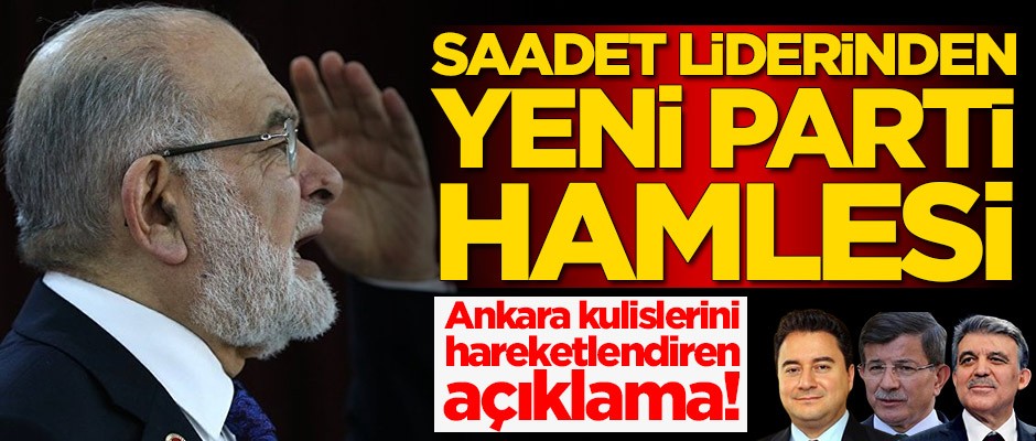 Temel Karamollaoğlu'ndan yeni parti hamlesi!