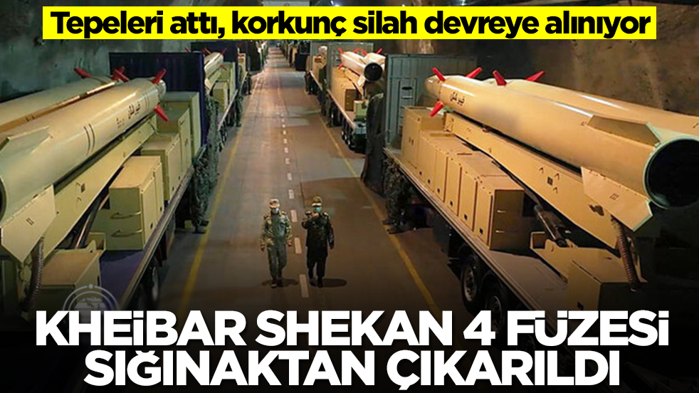 Tepeleri attı, korkunç silah devreye alınıyor: Kheibar Shekan-4 füzesi sığınaktan çıkarıldı