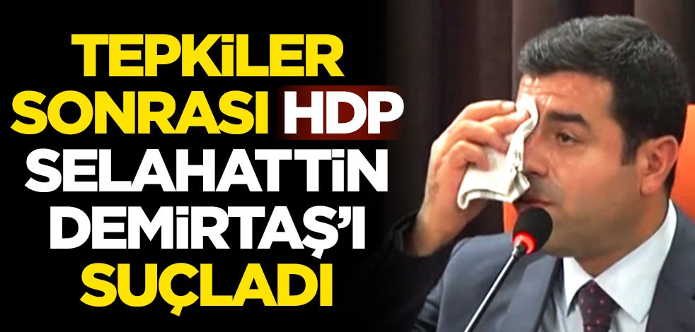 Tepkilere dayanamayan HDP'den Selahattin Demirtaş'a suçlama: Bizimle paylaşmadı