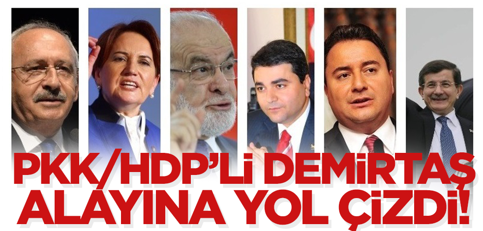 Terör baronu Demirtaş, muhalefetin alayına yol çizdi! Kandil’in yol haritasına bakalım ne diyecekler!