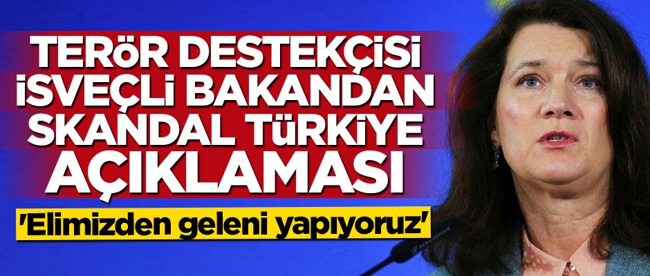 Terör destekçisi İsveçli bakandan skandal Türkiye açıklaması