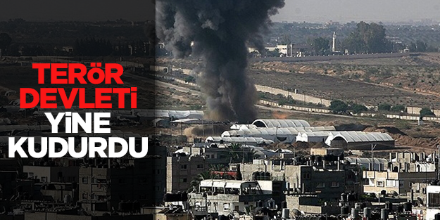 Terör devleti İsrail yine saldırdı